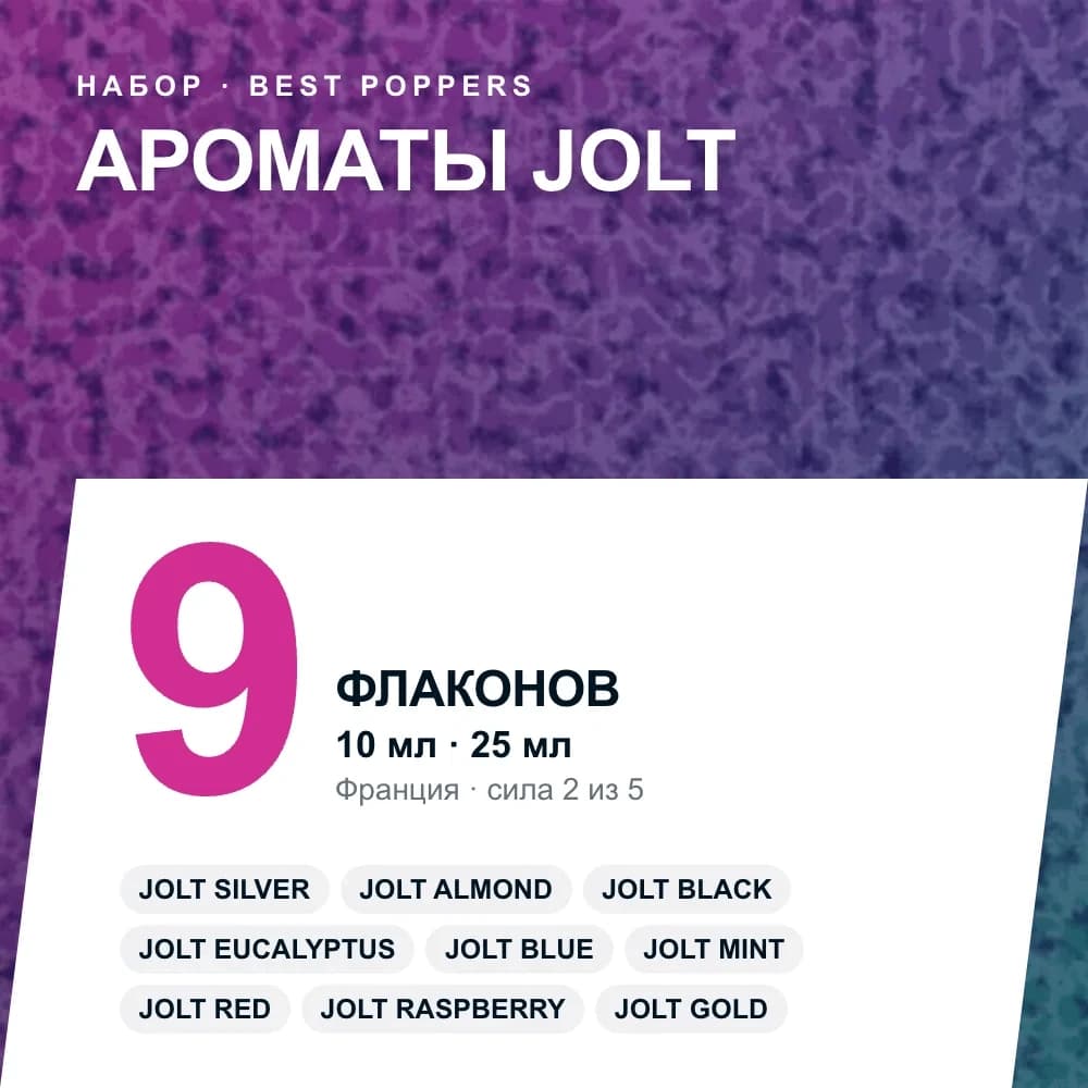 Набор попперсов «Ароматы Jolt»