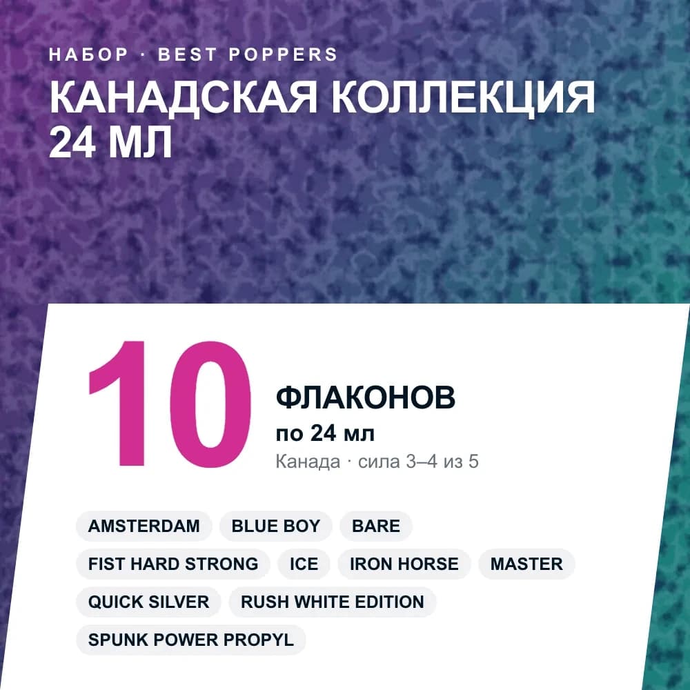 Набор попперсов «Канадская коллекция 24 мл»